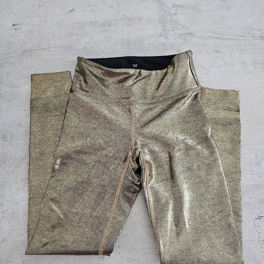 Heroine Sport Shimmering Gold Leggings XS